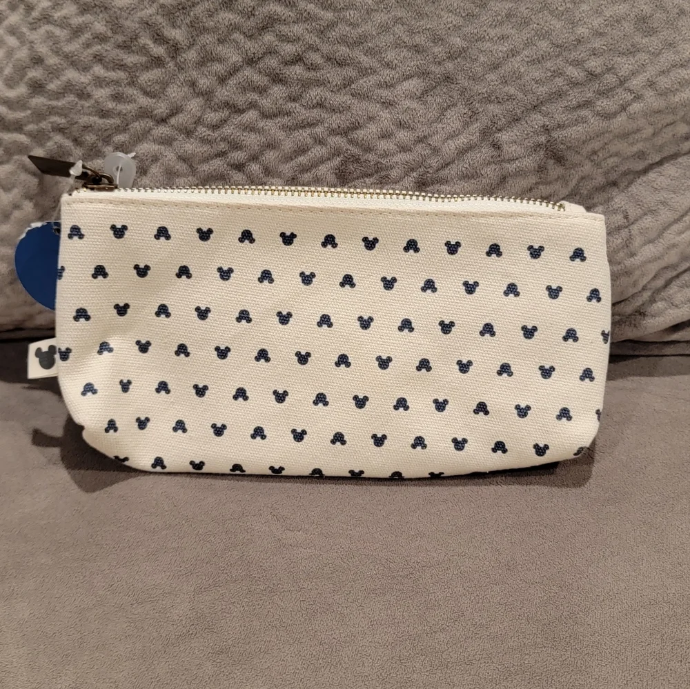 Disney x Junk Food Mickey All Over Print Pencil Shape Style Cosmetic Bag - Beige - Picture 3 of 11